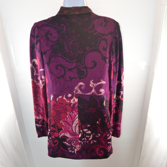 Chico's Purple Paisley Print Blazer - Picture 7 of 8